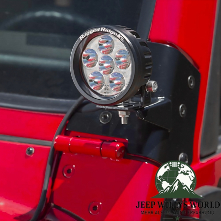 LED Headlamp round Ø 8,9cm 18 Watt with E-mark