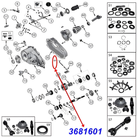 Magnet für NP228, NP229, NP231, NP242, W5A580, MP1622 und MP3022 Verteilergetriebe. Jeep SJ / J Serie / Cherokee XJ / Wrangler YJ / TJ / JK / JL / Grand Cherokee ZJ / ZG / WJ / WG / WH / WK / Gladiator JT (1983-2026).
