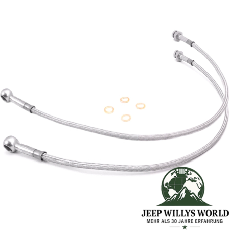 Bremsschlauch / Flexschläuche vorne Edelstahl Jeep CJ 82-86