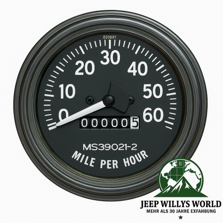 Speedometer 0–60 mph Jeep CJ WillyS 46-66