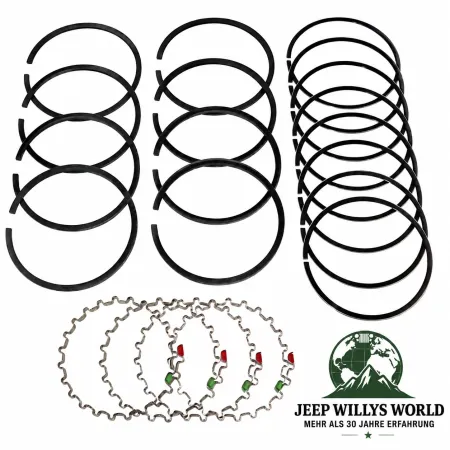 OMIX-Ada Kolbenringe Set .060" Übermass Jeep CJ2A CJ3A CJ3B CJ5 CJ6 / Willys MB M38 M38A1 / Ford GPW 2,2L 4-134 Motor (1941-1971)