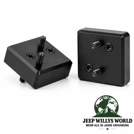 Rugged Ridge Motorhalter Motorgummi Lager Paar Aluminium Jeep CJ5 CJ7 CJ8 5,0L + 5,9L 8 Zyl. Motor (1974-1986)