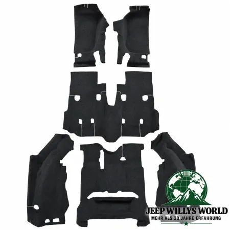 Auto Custom Carpets Carpet Complete Set, Original Style Black Jeep Wrangler JK 4-Doors (07-10)