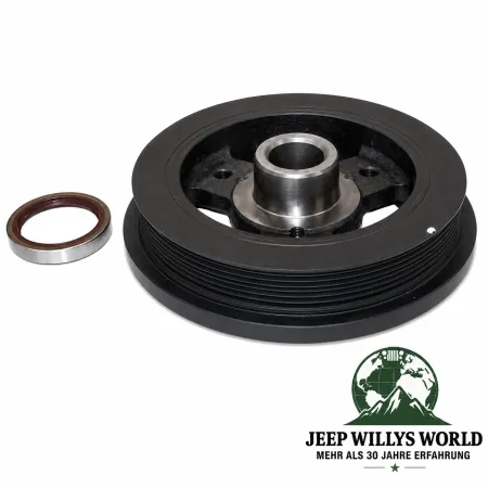 Crown Schwingungsdämpfer Riemenscheibe Kurbelwelle mit Simmerring Jeep Wrangler YJ TJ / Cherokee XJ / Grand Cherokee ZJ ZG WJ WG 4,0L (1987-2006)