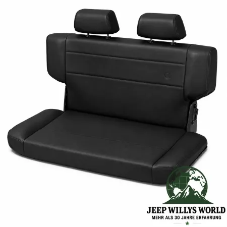 Bestop Rücksitzbank umklappbar und faltbar, inkl. Kopfstützen Black Denim Jeep Wrangler TJ (1996-2006)