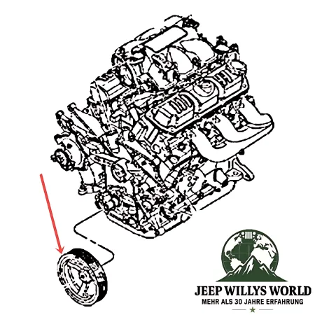 Dorman Crankshaft Harmonic Balancer Jeep Wrangler JK with 3.8L (07-11)