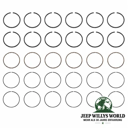 Sealed Power Kolbenringe Set Motor 0.30" Übermass Jeep Wrangler YJ / Cherokee XJ / Comanche MJ / Grand Cherokee ZJ 4,0 L 6 Zyl. (1987-1995)