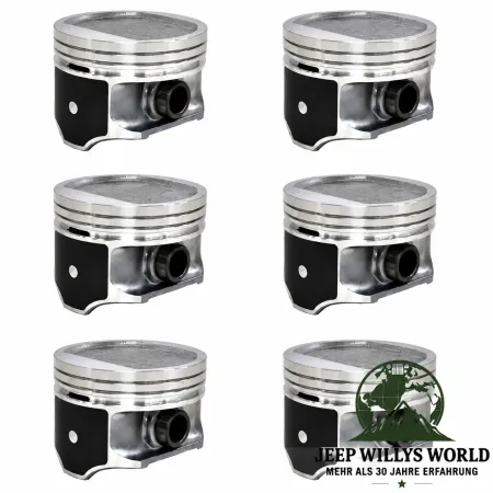 Enginetech Kolben Set Motor Übermass 0.30" Jeep Wrangler TJ / Cherokee XJ / Grand Cherokee ZJ ZG WJ WG 4,0L 6 Zyl. (1996-2006)
