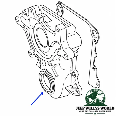 Kurbelwellen Simmerring vorne Eingang Jeep Grand Cherokee 5,2L + 5,9L Motor 93-98