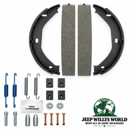 Raybestos Handbremsbeläge + Federn und Kleinteilesatz hinten Jeep Grand Cherokee WJ WG (99-04)