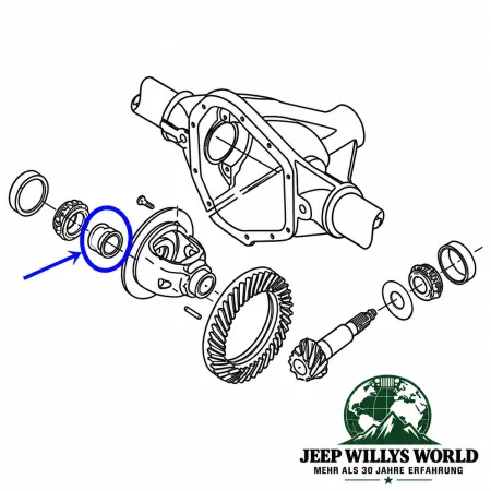 Carrier Bearing Shim Front Axle Dana 30 Jeep Grand Cherokee 99-04