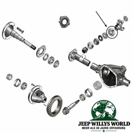 Pinion Seal Differntial Input Dana 44 Rear Axle Jeep Grand Cherokee 01-04