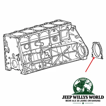 NTY Crankshaft Oil Seal with housing Rear Engine Jeep Grand Cherokee WJ WG 2.7L CRD Diesel Engine (02-04)