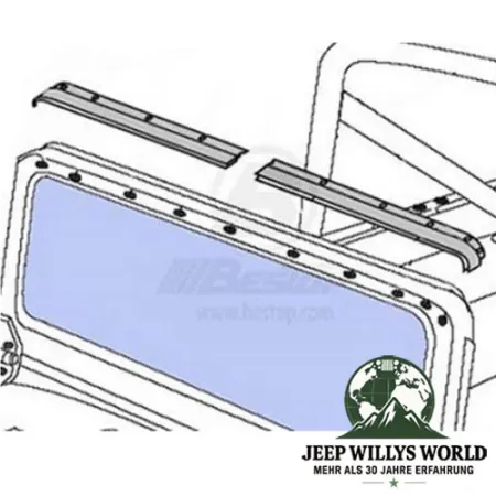 Bestop Softtopleiste Installationsprofil Softtop Bikini Bestop Jeep CJ5 CJ7 CJ8 / Wrangler YJ (1976-1995)