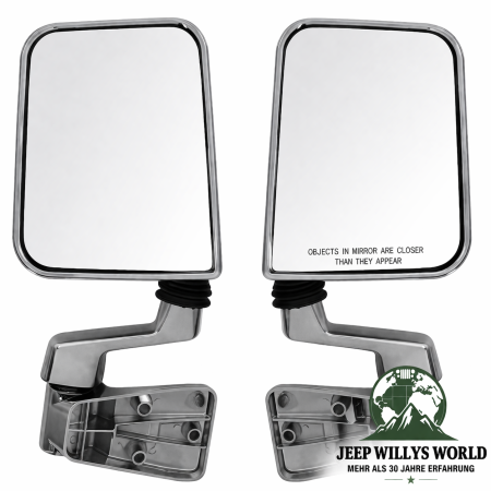 Mirror Set Chrome HIGHROCK 4x4 Jeep Wrangler 87-02