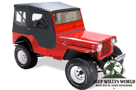 Tigertop Verdeck inkl. Türen Schwarz Ford GPW + Willys MB + CJ2A 41-49