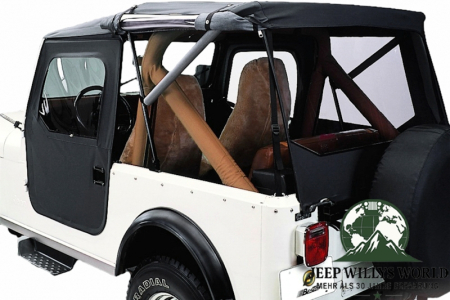Tigertop Softtop incl. Doors Black Crush Jeep CJ7 76-86