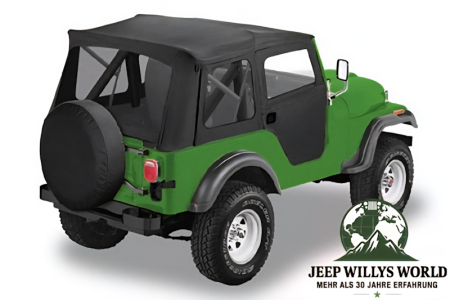 Supertop Verdeck incl. teilbare Türen Black Denim Jeep CJ5 76-83