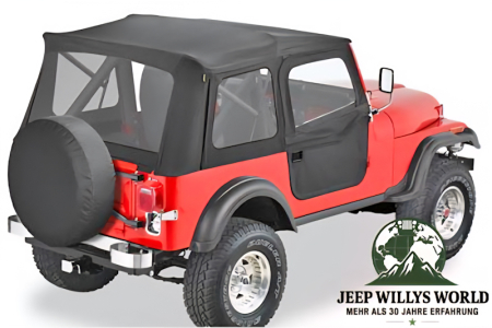 Supertop Softtop incl. Doors Bestop Black Denim Jeep CJ7 76-80