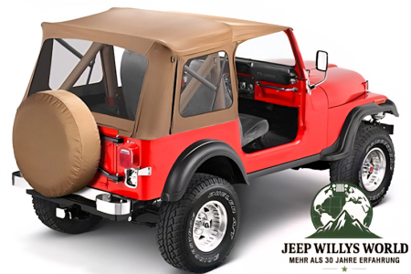Supertop Softtop Bestop Tan Denim Jeep CJ7 Wrangler YJ 80-95
