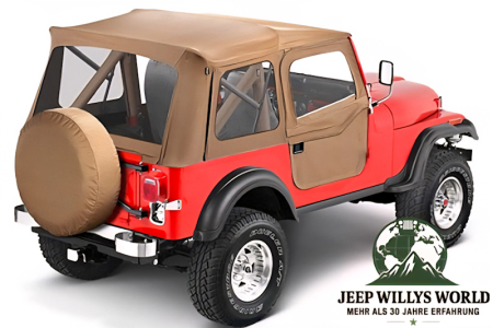 Supertop Verdeck incl. teilbare Türen Spice Denim Jeep CJ7 Wrangler YJ 80-95