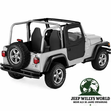Bestop 2-Piece Doors Pair Soft Doors Black Denim Jeep Wrangler TJ (1996-2006)