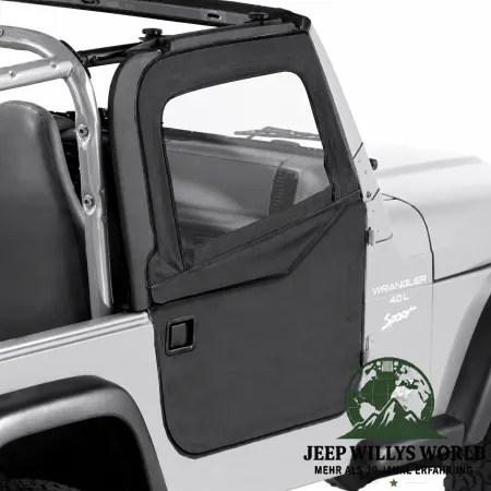 Bestop 2-Piece Doors Pair Soft Doors Black Denim Jeep Wrangler TJ (1996-2006)