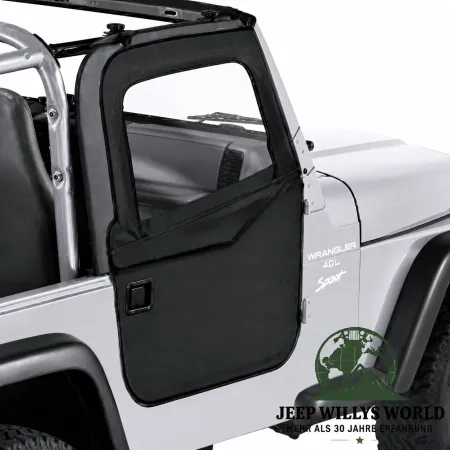 Bestop 2-Piece Doors Pair Soft Doors Black Diamond Jeep Wrangler TJ (1996-2006)