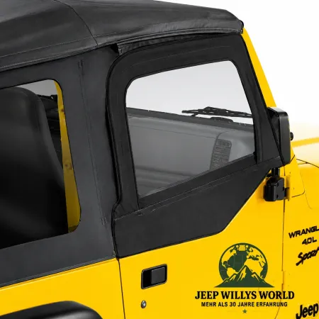 Bestop Soft Upper Doors Pair Black Denim Jeep Wrangler TJ (1996-2006)