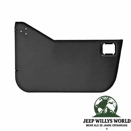 Türblätter Cover Element Doors Halbtüren HighRock 4x4 Matt Schwarz Bestop, pulverbeschichtet Jeep CJ7 CJ8 Wrangler YJ TJ (76-06). Nahansicht.