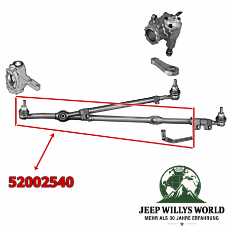 Tie Rod End Long Right Jeep Wrangler 87-90