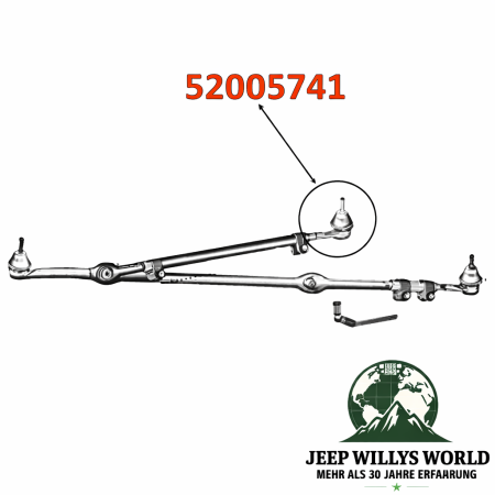 Spurstangenkopf Schubstangenkopf links Jeep Wrangler + Cherokee + Grand Cherokee 91-06