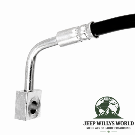 Brake Cable Rear Right Drum Brake Jeep Grand Cherokee ZJ (1993-1996). angled connector.