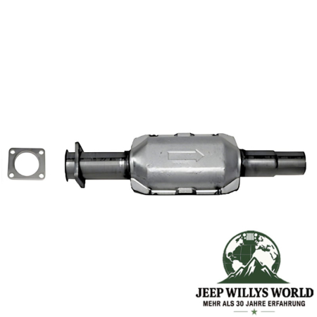 Catalytic Converter with Flange for 2.5L and 4.0L gasoline engine. Jeep Cherokee XJ / Wrangler YJ / Comanche MJ (1984-1992).