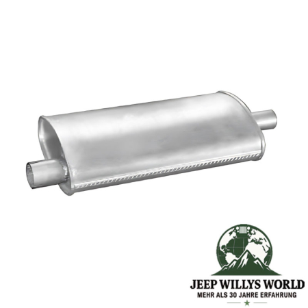 Endschalldämpfer 2,25" (57,15 mm) für 2,5L 4 Zylinder oder 4,0L 6 Zylinder Motor. Jeep Cherokee XJ (1987-2001).