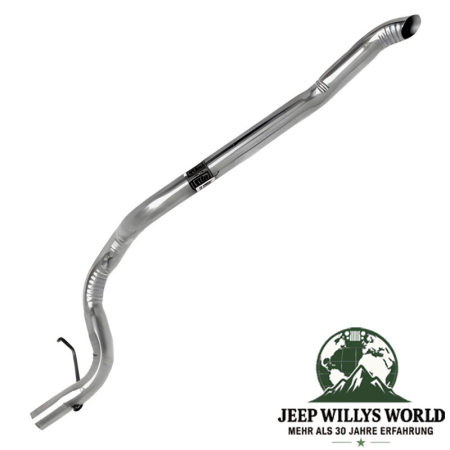 Endschalldämpfer und Endrohrbogen Kit (aluminisiert) inkl. Schellen. 2,25" (57,15 mm) für 2,5L 4 Zylinder oder 4,0L 6 Zylinder Motor. Jeep Cherokee XJ (1987-1995), Endrohr.