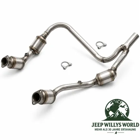 Flammrohr Hosenrohr mit zwei Katalysatoren 3,8L Jeep Wrangler JK (07-09)