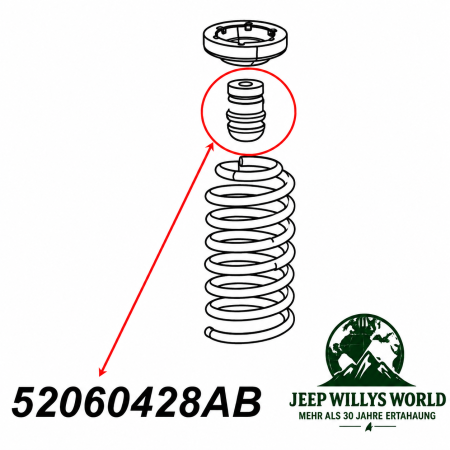 Fairchild Achsanschlaggummi Paar vorne Jeep Wrangler JK (07-18)