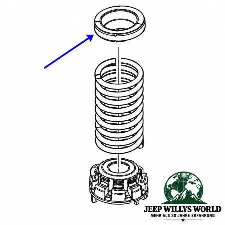 Crown Coil Spring Isolator Front Upper, left or right. Jeep Grand Cherokee WJ WG (99-04)