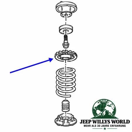 Crown Coil Spring Isolator Rear Upper, left or right. Jeep Grand Cherokee WJ WG (99-04)