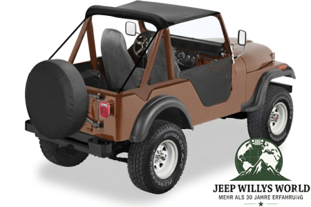 Bikini Top Bestop Traditional Schwarz Willys M38A1 + Jeep CJ5 + CJ6 55-75