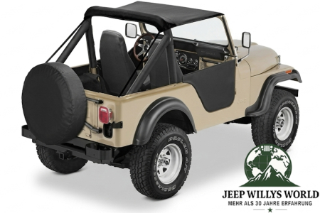 Bikini Top Traditional Black Crush Jeep CJ5 76-83