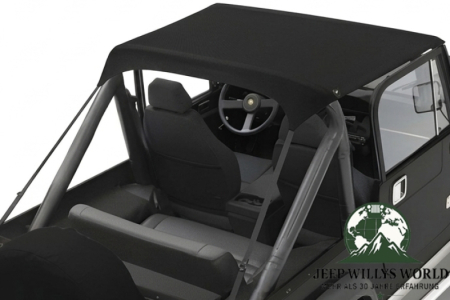 Bikini Top Traditional Black Crush Jeep CJ7 CJ8 Wrangler YJ 76-91
