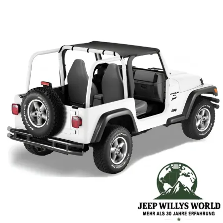 Bestop Strapless Header Bikini Top Vinyl Black Denim Jeep Wrangler TJ (1996-2002)