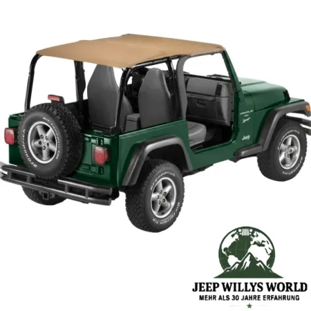 Bestop Strapless Header Safari Bikini Top Vinyl Spice Denim Jeep Wrangler TJ (1996-2002)