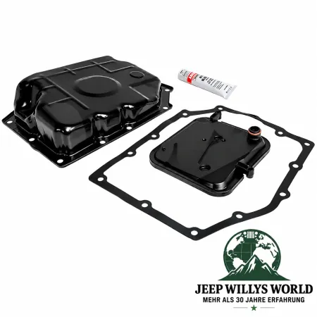 Crown Oil Pan Automatic Transmission with Filter + Gasket 42RLE. Jeep Wrangler TJ JK / Cherokee KJ KK (03-12)
