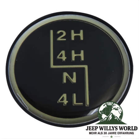 Schaltbildeinlage für NP231 Verteilergetriebe. Jeep Wrangler YJ (1987-1995).