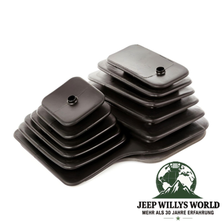 Double Shifter Boot (outer) BA10/5 AX4 AX5 AX15 Transmission Jeep Wrangler YJ (87-95), front pictured.