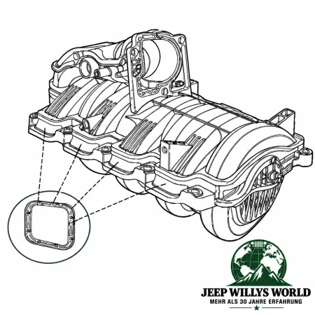 Crown Intake Manifold Seal Jeep Cherokee , Grand Cherokee , Commander 3.7L + 4.7L (99-12