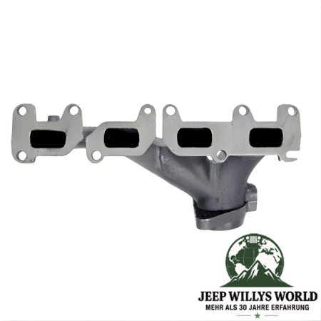 Exhaust Manifold for 2.4L engine. Jeep Wrangler TJ / Liberty KJ (2002-2006), engine side pictured.